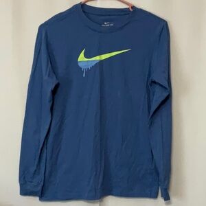 The Nike Tee Blue Long Sleeve
